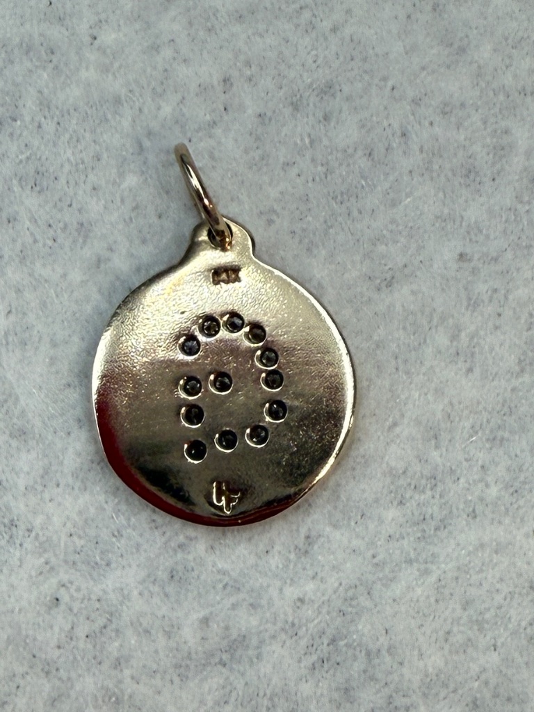Helen Ficalora "G" Alphabet Charm Pav Diamond 14k Gold Charm — image 3 of 7